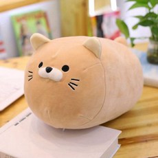 플로우 리빙 식빵 굽는 만두 고양이 쿠션, 연한 브라운