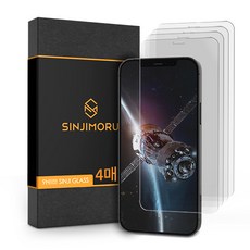 신지모루 강화유리 휴대폰 액정보호필름 2.5D, 4개입