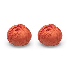 kpc yarn 글랜콜 울코튼 DK 뜨개실 2p, 오렌지필, 116m, 2개