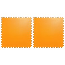 토탈매트 대형 퍼즐 층간소음방지 운동 일반매트 2p, 오렌지