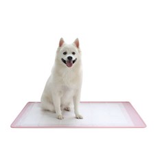 초코펫하우스 강아지 실리콘 논슬립 배변판, 핑크