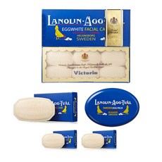 Victoria 오리지널 스웨덴 에그팩 라놀린 앤 로즈워터 50g x 7p + 15g x 2p + 케이스, 1세트