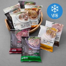 바르닭 직화그릴 닭가슴살 스테이크 100g x 10종세트 (냉동), 1세트