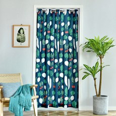 알럽홈 과일식물패턴 패브릭 도어 커튼