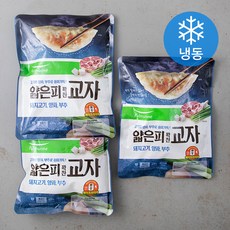 풀무원 얇은피 꽉찬 교자 만두 (냉동), 420g, 3개