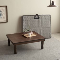 조은세상 내추럴 엔틱 중 교자상 900 x 750 x 320 mm + 누빔 상커버, 엔틱, 그레이
