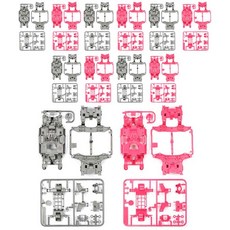 타미야 MS 섀시 2종 세트 95235, 실버, 핑크, 6세트