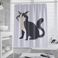 동물샤워커튼