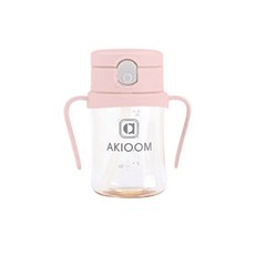 아키움 원터치 빨대컵 200ml, 핑크, 1개