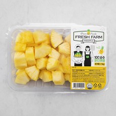 후레쉬팜 파인애플 조각, 1kg, 1개