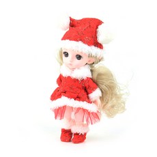 聖誕球形關節娃娃 16cm+衣服+梳子, 尼亞（人偶）