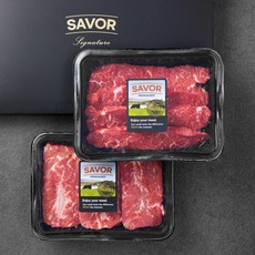 SAVOR 미국산 블랙앵거스 부채살 400g + 살치살 400g (냉장), 1개