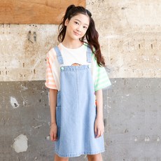 헬로아이 여아용 스마일 멜빵 스커트