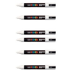 포스카 컬러마커 PC-5M WHITE, 6개, 1색 6개, 1색