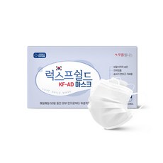 럭스프쉴드 KF-AD 마스크 덴탈형 흰색 성인용 대형, 50개입, 1개