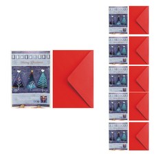 프롬앤투크리스마스카드 성탄카드 카드 6p + 봉투 6p 세트, S152q5, 1세트