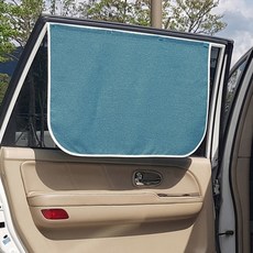리빙존 자동차 자석 햇빛가리개 암막스마트 70 x 47 cm, 연블루, 1개