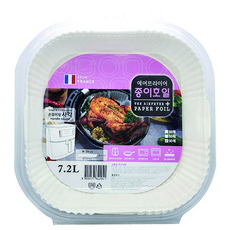 제이제이 에어프라이어 사각 종이호일 BL 26 x 4.5 cm 7.2L 90p, 26cm, 90개입, 1개