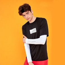 레이지비 남성용 이지스트레치 레이어드 래쉬가드 상의