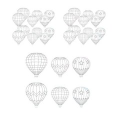 벌룬모빌 컬러링 만들기 1번 x 5p + 2번 x 5p 세트, 남여공용, 1개