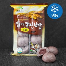 국산팥 우리밀 흑미 찐빵 10개입 (냉동), 500g, 1개