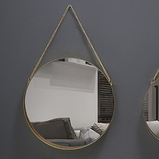 하이어앤하이어 메탈 벽걸이 거울 L 라운드, 혼합색상