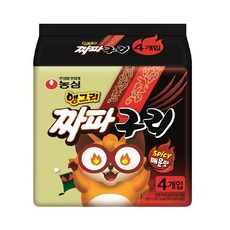 농심 앵그리 짜파구리 134g, 4개