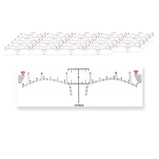 눈썹 디자인 스티커자 50p, 기본형, 1개