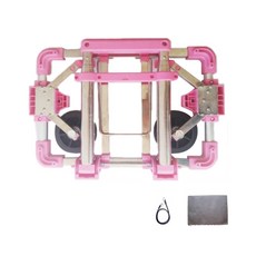 휴대용 접이식 경량 폴딩 카트 1.1kg + 로프, 03 핑크, 1세트