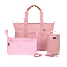 마리코코 마리백 기저귀가방 + 이너백 + 보냉백 세트 자석형, 핑크