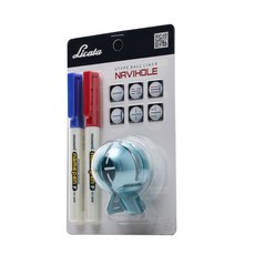 LICATA 高爾夫球畫線器 6款+畫線筆 2入, 薄荷色（球內襯）、紅色、藍色（姓名筆）, 1套