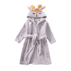 루돌프사슴이 내 샤워가운에 목욕가운 110, 그레이, 1개