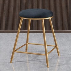 비올레따젬마 북유럽 벨벳 골드 홈바의자 45cm, 블랙, 1개