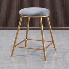 비올레따젬마 북유럽 벨벳 골드 홈바의자 45cm, 그레이, 1개
