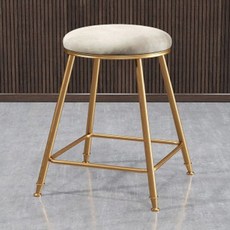 비올레따젬마 북유럽 벨벳 골드 홈바의자 45cm, 화이트, 1개