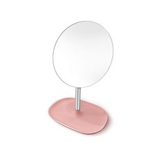 라볼페 수납형 테두리 없는 각도 조절 탁상거울 14.5 x 28 cm 2p, 라운드 핑크