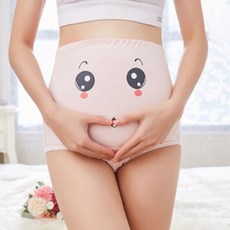 오다미 임산부 허리조절 캐릭터 면 팬티 2p