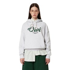 5252BYOIOI CURLY LOGO APPLIQUE HOODIE