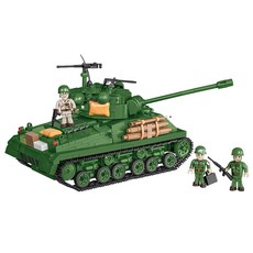 COBI 탱크 레고호환블럭 M4A3E8 SHERMAN 2533, 혼합색상