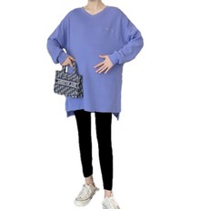 긴팔 루즈핏 심플 티셔츠 임산부 상하세트