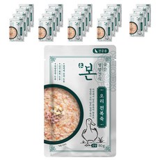 본 영양간식 강아지 전복죽 80g, 20개, 오리맛