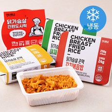 인생닭 닭가슴살 볶음밥 도시락 4종 + 현미잡곡밥 세트 (냉동), 1세트