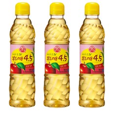 오뚜기 저산도4.5 사과식초, 500ml, 3개