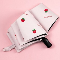 쉐어몰 당근딸기 뉴 3단우산 자동