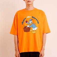 벤힛 디즈니 빅사이즈 도날드덕 오버핏 반팔 티셔츠 DNMKOM3003F