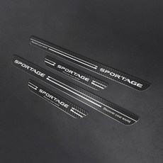 3D 인테리어 몰딩 도어스커프 1열 2p + 2열 2p 세트, 기아, 기아 스포티지 NQ5 2022년형, 카본 메탈