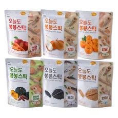 오늘도 봉봉스틱 6종 세트, 사과당근맛, 흑미맛, 감귤맛, 단호박고구마맛, 현미맛, 양파맛, 1세트, 25g