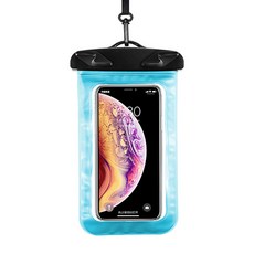 태드로마켓 워터파크 터치 스크린 방수 휴대폰 케이스, 1개, 블루