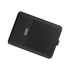 포블럭스 프리미엄 레더 접이식 노트북 파우치 FBLS00035, 블랙