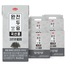 한미 완전두유 국산콩 검은콩 저당 4박스, 190ml, 64개